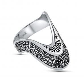 Кольцо из черненого серебра Иордань Б-КО-682 Гимн Любви фото